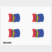 Autocollant du drapeau du peuple Sami (Feuille)