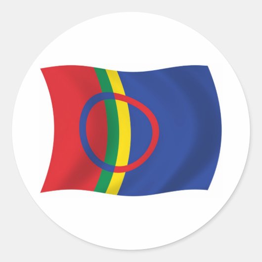 Autocollant du drapeau du peuple Sami (Devant)
