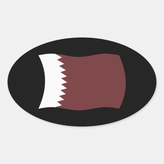 Autocollant du drapeau du Qatar (Devant)