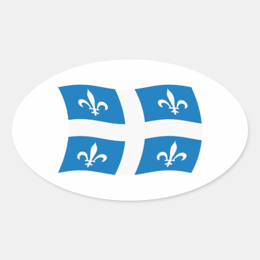 Autocollant du drapeau du Québec (Devant)
