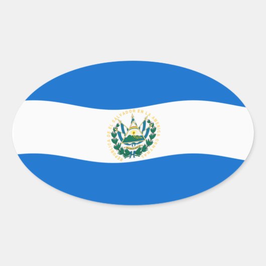 Autocollant du drapeau du Salvador (Devant)
