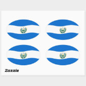 Autocollant du drapeau du Salvador (Feuille)