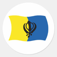 Autocollant du drapeau du sikhisme