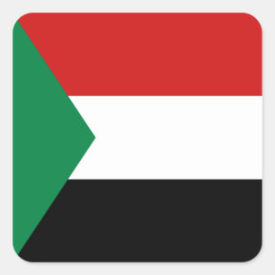 Autocollant du drapeau du Soudan