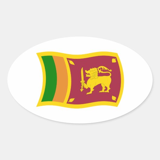 Autocollant du drapeau du Sri Lanka (Devant)