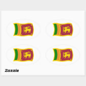 Autocollant du drapeau du Sri Lanka (Feuille)