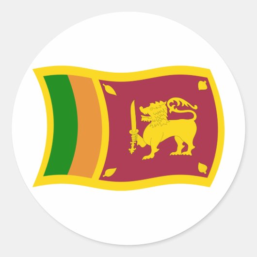 Autocollant du drapeau du Sri Lanka (Devant)
