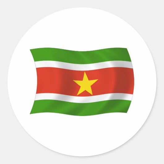 Autocollant du drapeau du Suriname (Devant)