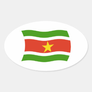 Autocollant du drapeau du Suriname