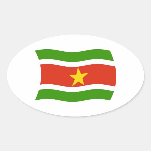 Autocollant du drapeau du Suriname (Devant)
