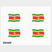 Autocollant du drapeau du Suriname (Feuille)