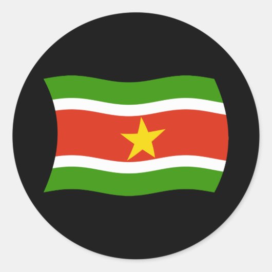 Autocollant du drapeau du Suriname (Devant)