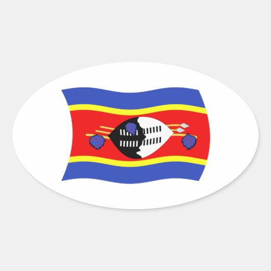Autocollant du drapeau du Swaziland (Devant)
