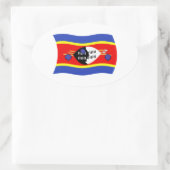 Autocollant du drapeau du Swaziland (Sac)