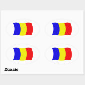 Autocollant du drapeau du Tchad (Feuille)