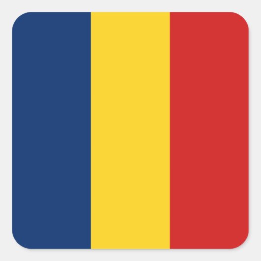 Autocollant du drapeau du Tchad (Devant)