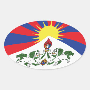 Autocollant du drapeau du Tibet