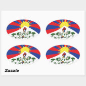 Autocollant du drapeau du Tibet (Feuille)