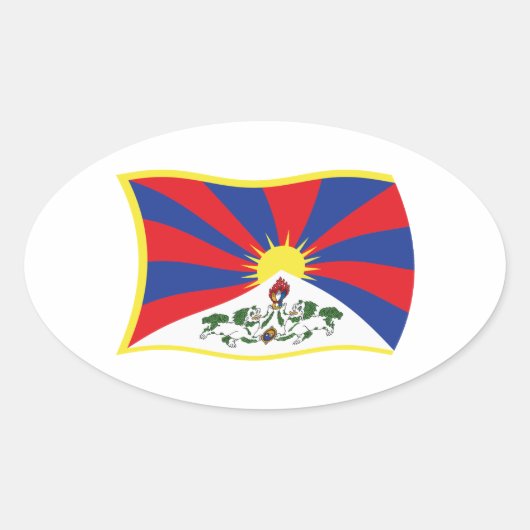 Autocollant du drapeau du Tibet (Devant)