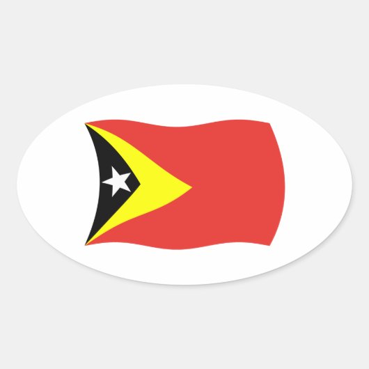 Autocollant du drapeau du Timor oriental (Devant)