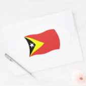 Autocollant du drapeau du Timor oriental (Enveloppe)