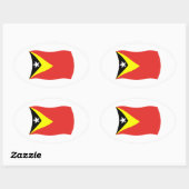 Autocollant du drapeau du Timor oriental (Feuille)