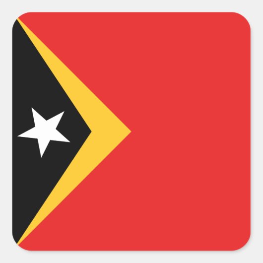 Autocollant du drapeau du Timor oriental (Devant)