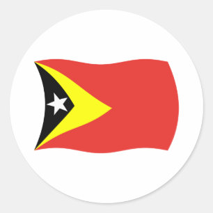 Autocollant du drapeau du Timor oriental