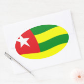 Autocollant du drapeau du Togo (Enveloppe)