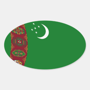 Autocollant du drapeau du Turkménistan