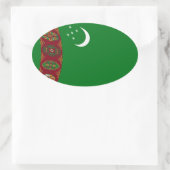 Autocollant du drapeau du Turkménistan (Sac)