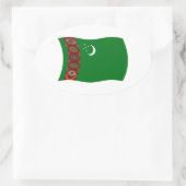 Autocollant du drapeau du Turkménistan (Sac)