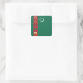 Autocollant du drapeau du Turkménistan (Sac)
