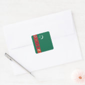 Autocollant du drapeau du Turkménistan (Enveloppe)