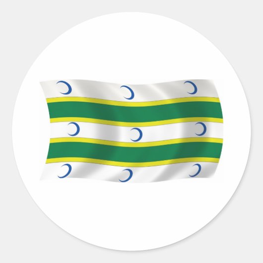 Autocollant du drapeau du Turkménistan (Devant)