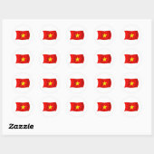 Autocollant du drapeau du Viêt Nam (Feuille)