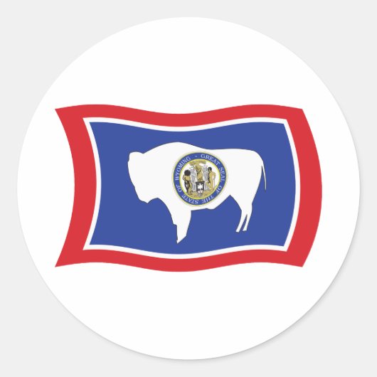 Autocollant du drapeau du Wyoming (Devant)