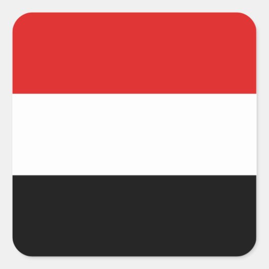 Autocollant du drapeau du Yémen (Devant)