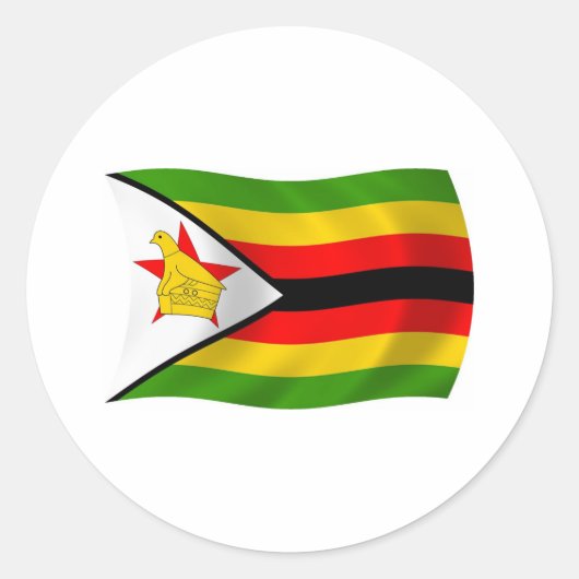 Autocollant du drapeau du Zimbabwe (Devant)