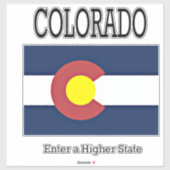 Autocollant du drapeau et de la devise du Colorado (Feuille)