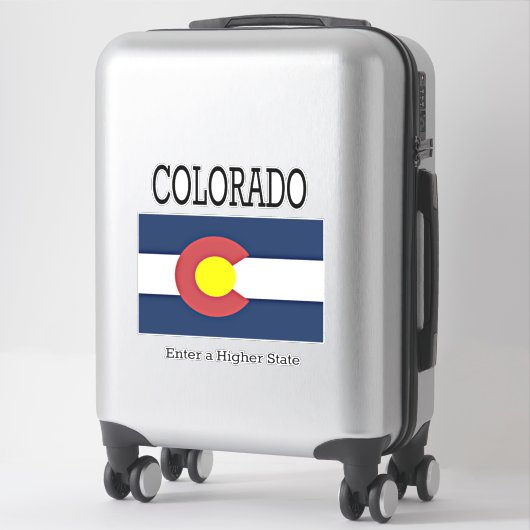 Autocollant du drapeau et de la devise du Colorado (Sur valise)