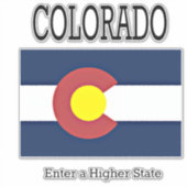 Autocollant du drapeau et de la devise du Colorado (Devant)