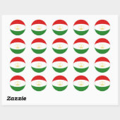 Autocollant du drapeau Fish-eye du Tadjikistan (Feuille)