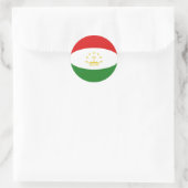 Autocollant du drapeau Fish-eye du Tadjikistan (Sac)