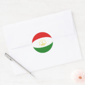 Autocollant du drapeau Fish-eye du Tadjikistan (Enveloppe)