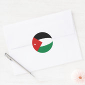 Autocollant du drapeau fisheye de Jordanie (Enveloppe)
