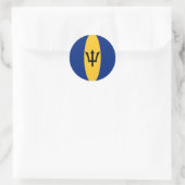 Autocollant du drapeau Fisheye de la Barbade (Sac)
