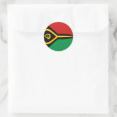 Autocollant du drapeau fisheye de Vanuatu (Sac)