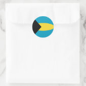 Autocollant du drapeau fisheye des Bahamas (Sac)