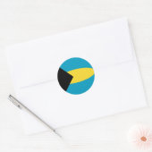 Autocollant du drapeau fisheye des Bahamas (Enveloppe)